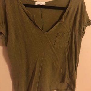 Army green T-shirt